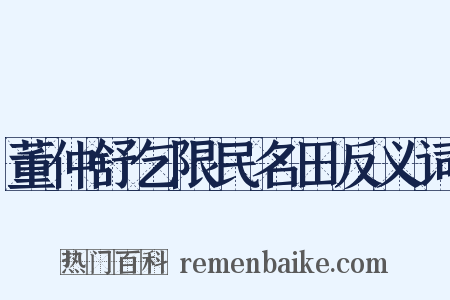 董仲舒乞限民名田反义词是什么意思的图片